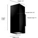 Vegas 2 Light 12.62 inch Powder Coated Black Outdoor Wall Sconce